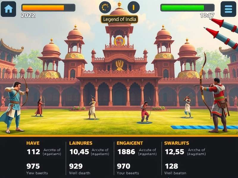 Archery Legend Of India gameplay screenshot showing archery competition